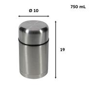 Gourde Isotherme Ilsa Acier Inoxydable 18/10 Couvercle Thermos Étui