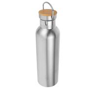 Gourde Isotherme INOX 304 750ml à Large Ouverture pour Cyclistes | Double Paroi sous Vide, Couvercle Étanche, Argenté, pour Randonnée, Sport et Voyage