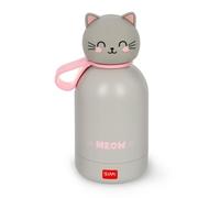 Legami - Bouteille d'eau pour enfants Hot&Cold BFF, Kitty, double couche en acier inoxydable 18/8 avec fermeture hermétique, garde le chaud pendant 12 h et le froid pendant 24 h, capacité 310 ml