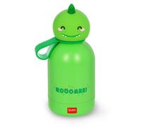 Legami - Bouteille d'eau pour enfants Hot&Cold BFF, Dino, double couche en acier inoxydable 18/8 avec fermeture hermétique, garde le chaud pendant 12 h et le froid pendant 24 h, capacité 310 ml