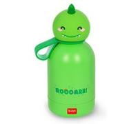 Legami - Bouteille d'eau pour enfants Hot&Cold BFF, Dino, double couche en acier inoxydable 18/8 avec fermeture hermétique, garde le chaud pendant 12 h et le froid pendant 24 h, capacité 310 ml
