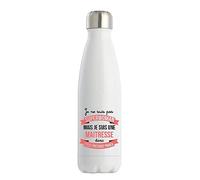 Gourde Isotherme Maitresse Superwoman | Bouteille Thermos Idée Cadeau Femme Humour Collègue famille Anniversaire Noël