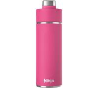 Ninja Thirsti Bouteille et flasque 530 ml avec couvercle étanche, conçue pour boissons gazeuses, chaudes et froides. Voyage/sport. Triple isolation, en acier inoxydable, Fuchsia, DW1801EUUKBP