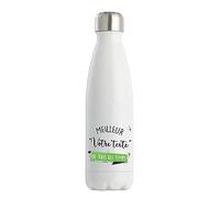 Gourde Isotherme personnalisable idée cadeau collègue Meilleur de tous les temps Homme | Bouteille Thermos 500 ml Texte à personnaliser