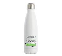 Gourde Isotherme personnalisable idée cadeau collègue Meilleure de tous les temps Femme | Bouteille Thermos 500 ml Texte à personnaliser