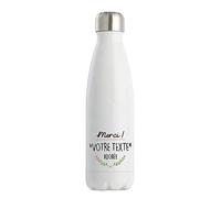 Gourde Isotherme personnalisable idée cadeau collègue Merci Femme Adorée | Bouteille Thermos 500 ml Texte à personnaliser