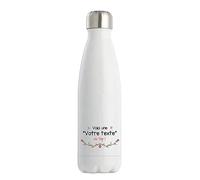 Gourde Isotherme personnalisable idée cadeau collègue Voici une femme au top | Bouteille Thermos 500 ml Texte à personnaliser