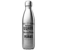 Gourde Isotherme Personnalisée 500 ml - Acier Inoxydable - Thermos Chaud/Froid - Bouteille Réutilisable Écologique - Cadeau Métier & Les meilleurs sont - Fabrication Française (N°8)