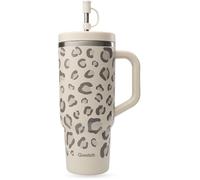 Gourde Isotherme QWETCH Travel Cup 900ml - Paille & Anse - 48h Glacé, 12h Froid