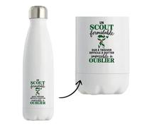 Gourde Isotherme Scoutisme Formidable | Bouteille Inox Double Paroi 500 ml Froid 24 h Chaud 12 h | Sport Bureau Randonnée Vélo | Idée Cadeau Noël Départ
