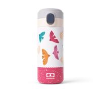 MONBENTO - Gourde Isotherme Enfant Pop rose Birds - Bouteille Isotherme pour Enfant 360 ml - Isotherme jusqu'à 12h Boissons Chaudes/Froides - Idéale pour École/Randonnées - Sans BPA - Oiseaux