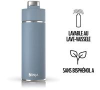 Ninja Bouteille isotherme Thirsti 530 ml – Inox, triple isolation – Bleu denim