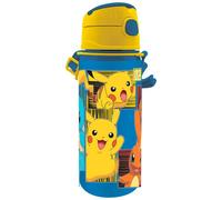 KIDS EUROSWAN Gourde en aluminium Pokémon avec fermeture à clic 600 ml