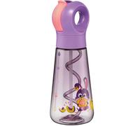 MAPED Picnik - Gourde Ecozen Lapin Violet Fluo - Paille Intégrée qui fait des Bulles - Ouverture Manuelle Facile - Poignée Intégrée, Gourde Étanche - 500ml