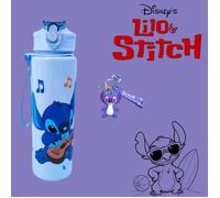 Gourde Lilo et Stitch Bleu + Porte-Clés OFFERT !