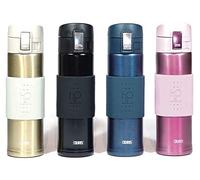 Gourde magnétique et thermos conservation chaud et froid - Auris rose
