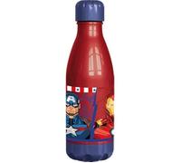 Tataway Bouteille en plastique Marvel Avengers Iron Man Hulk Captain America 560 ml pour enfants avec bouchon à vis
