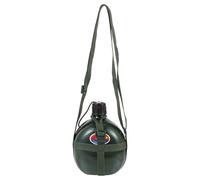 Gourde Militaire Portable 1l en Aluminium, Vert, pour Randonnée | Fermeture Sécurisée, Poignée Antidérapante, Légère et Pratique, pour Eau Potable, Camping, Pêche, Sorties