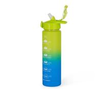 Legami Gourde de motivation Love Yourself - 1 L, horaires pour boire, hermétique, sans BPA, paille