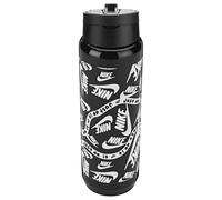 Nike TR Renew Recharge Straw Bottle 24oz Graphic dans la couleur noir/blanc, capacité : 709 ml, N.100.7643.069.24