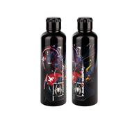 Paladone Miles Morales Spider-Man Bouteille d'eau en métal sous licence officielle Marvel Superhero 500 ml Bouteille isotherme réutilisable en acier inoxydable pour l'école, le sport, le travail