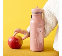 Gourde personnalisable enfant - Trixie verre plastique enfant personnalisé (500 ml, 100% acier inoxydable) (Chatte)