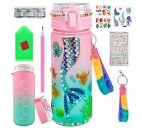 Gourde Personnalisable Sirène pour Enfant | Kit Complet avec Accessoires, Stickers | 60 cl sans BPA | Diamond Painting, Activité Ludique Fille Garçon | Cadeau Anniversaire, Noel | OriginalCorner®