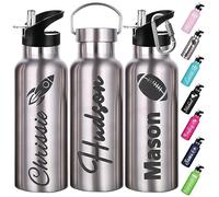 Gourde Personnalisée Avec Paille 350ml 750ml Nom Gravé Logo Bouteille Isotherme Bouteille d'eau Personnalisée En Acier Inoxydable Cadeau pour l'École Le Sport Le Bureau l'Extérieur