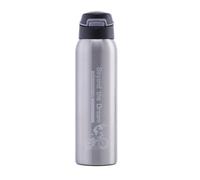 Gourde personnalisée - isotherme en acier inoxydable, anti-fuite, réutilisable avec sangle, double paroi, paille