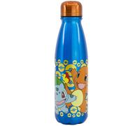 Gourde Pokémon Lets Go Aluminium 600 Ml Pikachu, Chenipan, Carapuce Pokémon Bleu TU