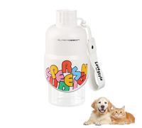 Gourde Portable Chien Chat, 500 ML Distributeur d'eau avec Mousqueton Animaux, Bouteille avec Bol Intégré Anti-débordement, pour Promenade Randonnée Camping, Excursion