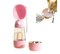 Gourde portable pour chien - 400 ml - Avec récipient à nourriture de 182 ml - Anti-fuite - Idéale pour les promenades et les voyages avec le chien (couleur 2)