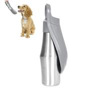 Gourde Portable pour Chien, 750ml Bouteille d'Voyage Bol d'eau De Voyage en Acier Inoxydable Distributeur d'eau Et Nourriture pour Chien et Chat, 31.8x5.4cm