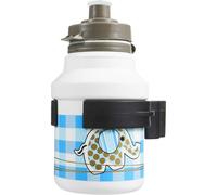 Gourde + porte-Gourde blanc bouchon à clipser Polisport Elephant Blanc