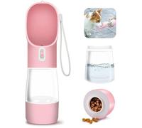 Gourde pour Chien 2 en 1, Distributeur d'eau et Nourriture Portable Gourde Chien Chiot Chat Animaux Voyage Water Drink Bouteille