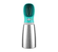 Gourde pour chiens - Distributeur d'eau en acier inoxydable pour les promenades avec les animaux domestiques - Gamelle de voyage anti-fuite pour chiens pour toutes les races de chiens