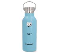 FISCHER Gourde en acier inoxydable 500 ml | Enfant | Bouchon à vis | Utilisation alimentaire, Bleu