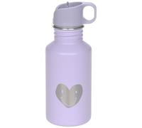 LÄSSIG Gourde acier inoxydable Little Gang Heart – 500 ml sans BPA, anti-fuite, avec bouchon, lilas