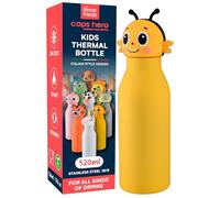 Gourde pour Enfants Isotherme sans BPA 520ml Acier Inoxydable - CapsHero Abeille Bee Bea Bouteille Réutilisable Anti-Odeurs Double Paroi 230x70mm - Chaud 12h Froid 24h - Collection My Forever Friends