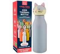 Gourde pour Enfants Isotherme sans BPA 520ml Acier Inoxydable - CapsHero Chat Cat Cleo Bouteille Réutilisable Anti-Odeurs Double Paroi 230x70mm - Chaud 12h Froid 24h - Collection My Forever Friends