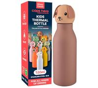 Gourde pour Enfants Isotherme sans BPA 520ml Acier Inoxydable - CapsHero Chien Dog Duke Bouteille Réutilisable Anti-Odeurs Double Paroi 230x70mm - Chaud 12h Froid 24h - Collection My Forever Friends