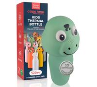 Gourde pour Enfants Isotherme sans BPA 520ml Acier Inoxydable - CapsHero Crocodile Dino Dex Bouteille Réutilisable à Double Paroi 230x70mm - Chaud 12h Froid 24h - Collection My Forever Friends