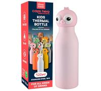 Gourde pour Enfants Isotherme sans BPA 520ml Acier Inoxydable - CapsHero Flamant Flamingo Fia Bouteille Réutilisable à Double Paroi 230x70mm - Chaud 12h Froid 24h - Collection My Forever Friends