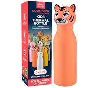 Gourde pour Enfants Isotherme sans BPA 520ml Acier Inoxydable - CapsHero Tigre Tiger Teo Bouteille Réutilisable Anti-Odeurs Double Paroi 230x70mm - Chaud 12h Froid 24h - Collection My Forever Friends