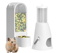 Gourde pour hamster | Ensemble distributeur de nourriture et d'eau - Grand volume pour hamsters, gerbilles, lapins, hérissons, avec accessoires de cage