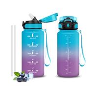 Gourde, Sans BPA 500 ml, Gourde Avec Paille, Étanche Verrou De Sécurité, Bouteille, Citations De Motivation Pour s'hydrater,Bouteille d'eau