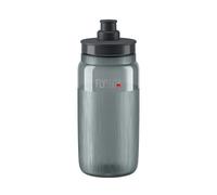 ELITE Fly Tex Bidon Cyclisme 550ml Transparent Fumé - Gourde Vélo Ultraléger Sans BPA Texture TEX - Pour Route VTT Gravel