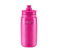 Elite Sport – Bidon cyclisme Fly Tex 550 ml Transparent Rose fluo Texture TEX Ultraléger Sans BPA
