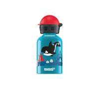 SIGG Gourde enfant aluminium KBT Orca Family Étanche légère Sans BPA Neutre en CO2 Bleu 0,3 L