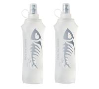 Gourde Souple Running 500ml, 2 Pièces Flasque Running, Bouteille d'eau Gourde Sport Pliable Poche Hydratation, Réservoir d'eau Flacon pour Sports de Plein Air Randonnée Cyclisme Camping Jogging